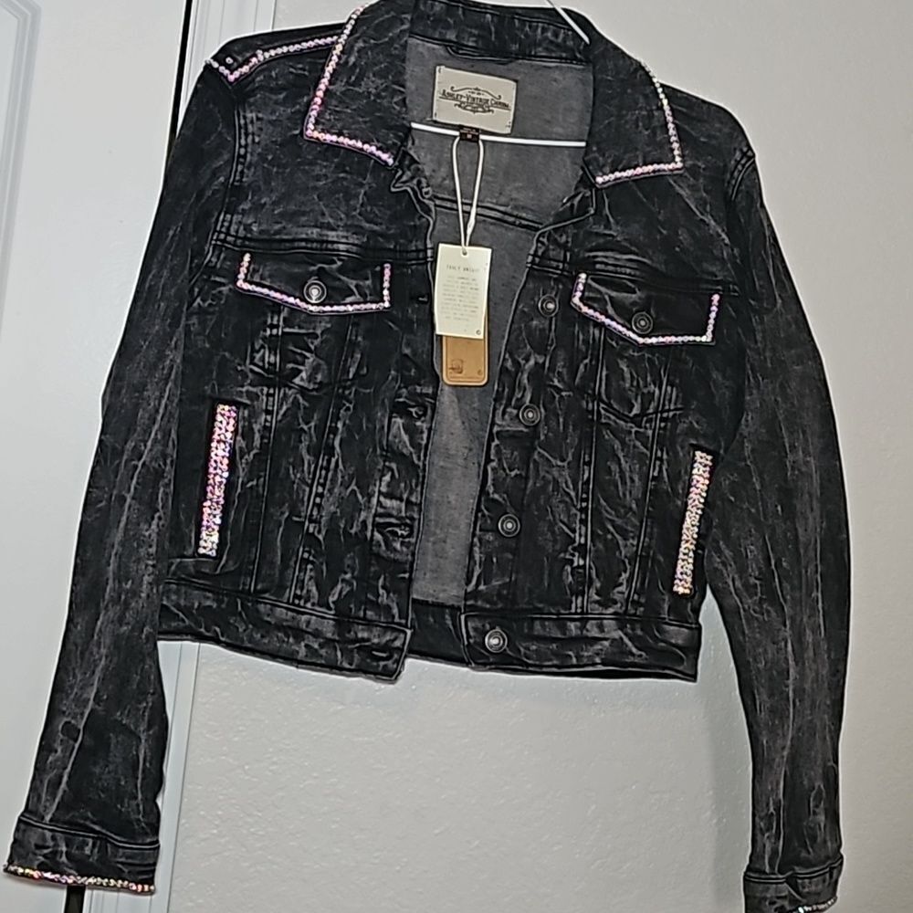 Custom Bling Jean Jacket - Picture 4 of 14